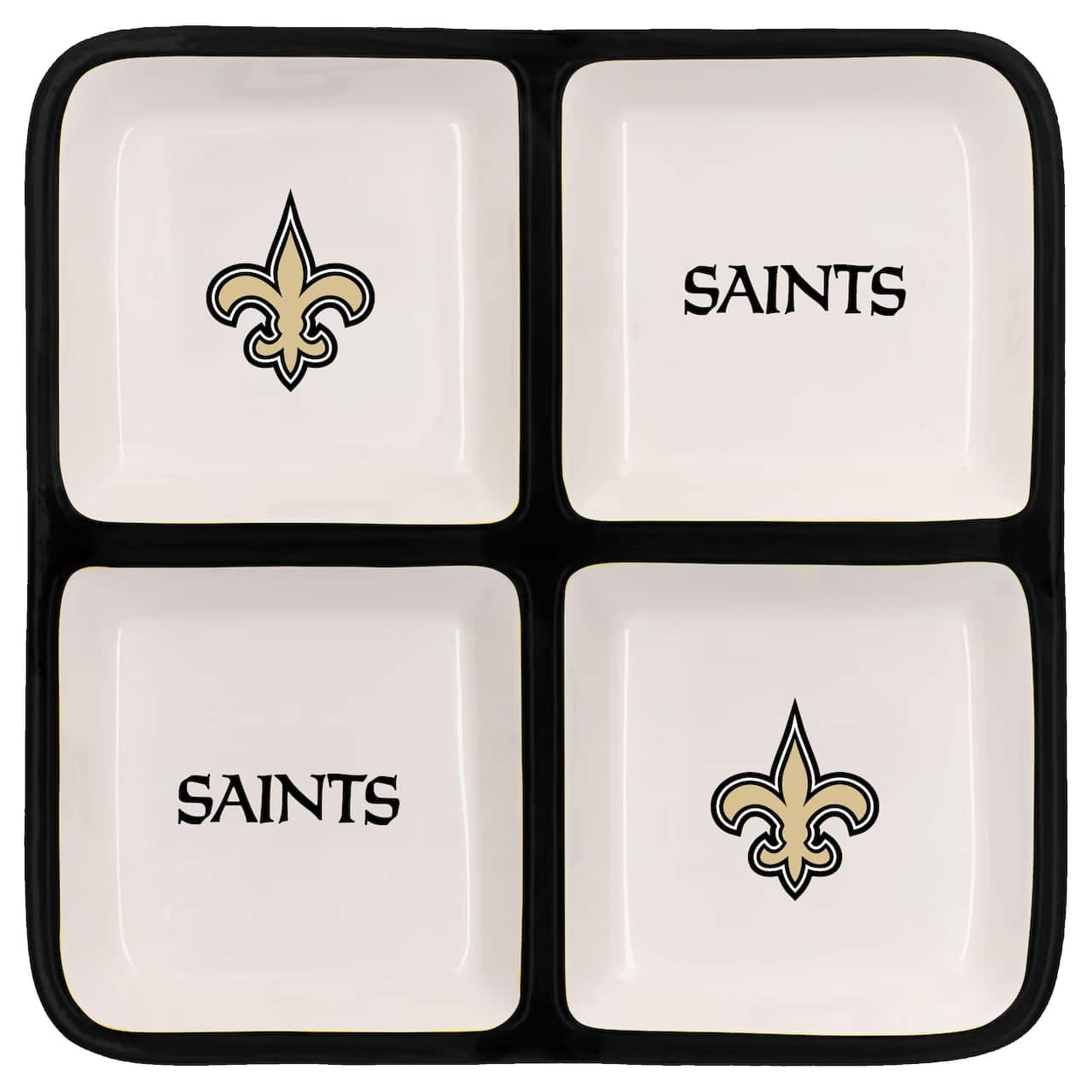 The Memory Company NFL 4 Section Square Ceramic Tray